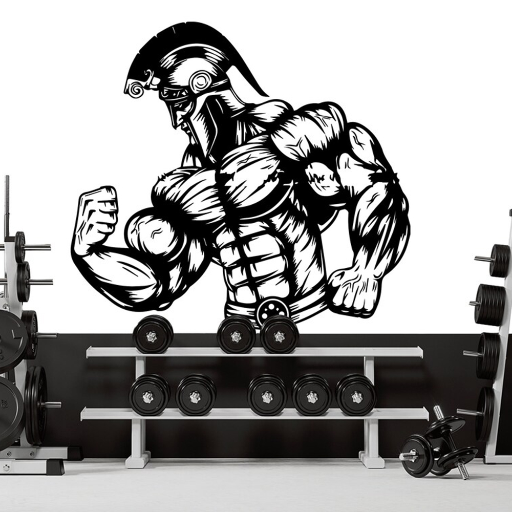 Spartan Muscle Gym Wall Sticke - Crossfit Workout Gear บทวิจารณ์และราคา