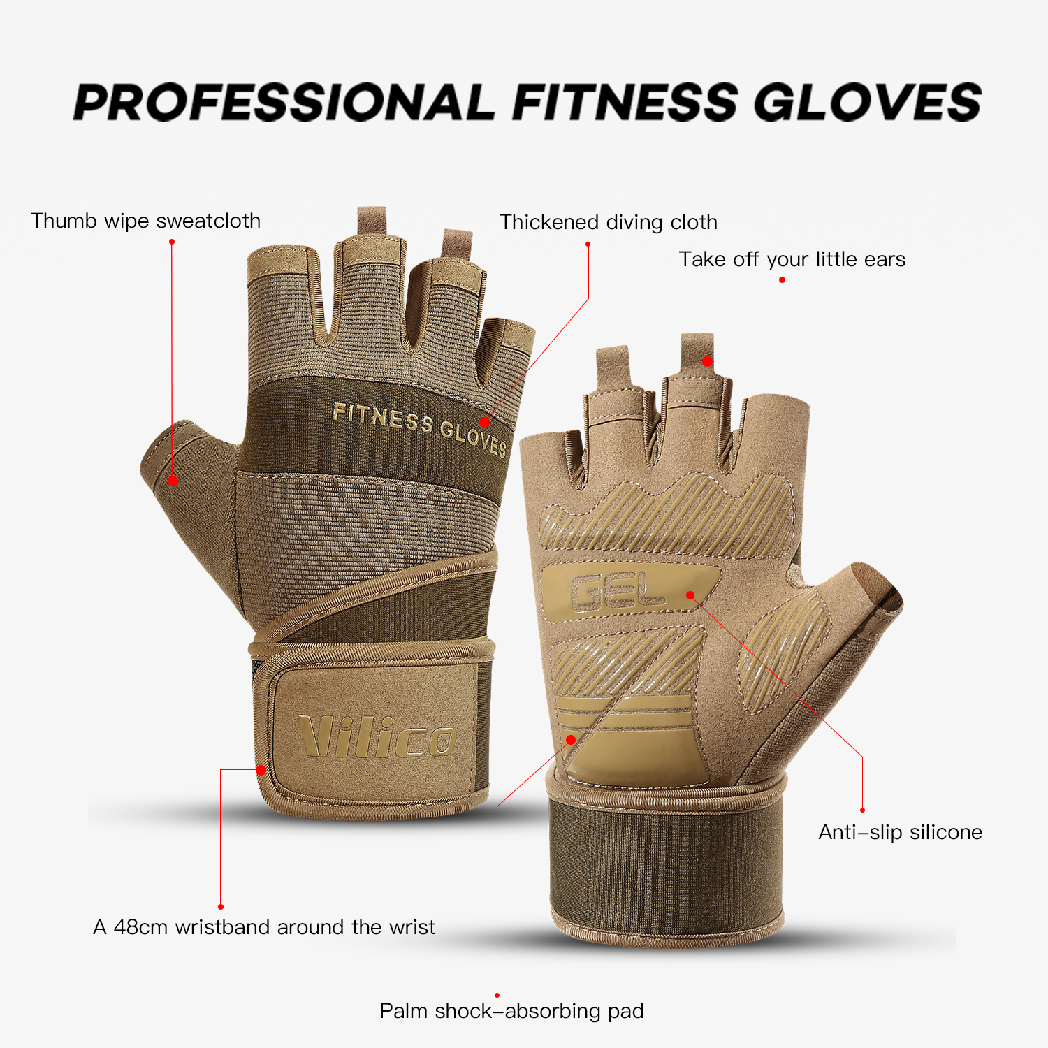 Hunting Gloves Tactical Gear C - Crossfit Fitness Gear บทวิจารณ์และราคา
