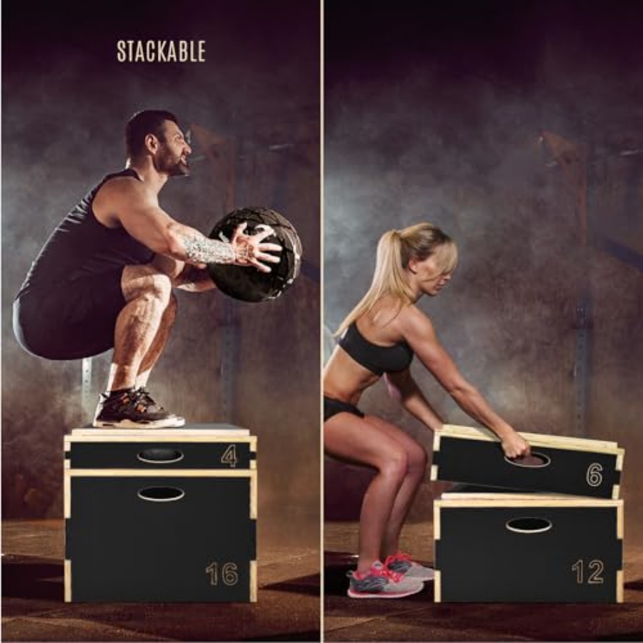 3 in 1 Wooden Plyo Box for Jum - Box Jump Plyo บทวิจารณ์และราคา