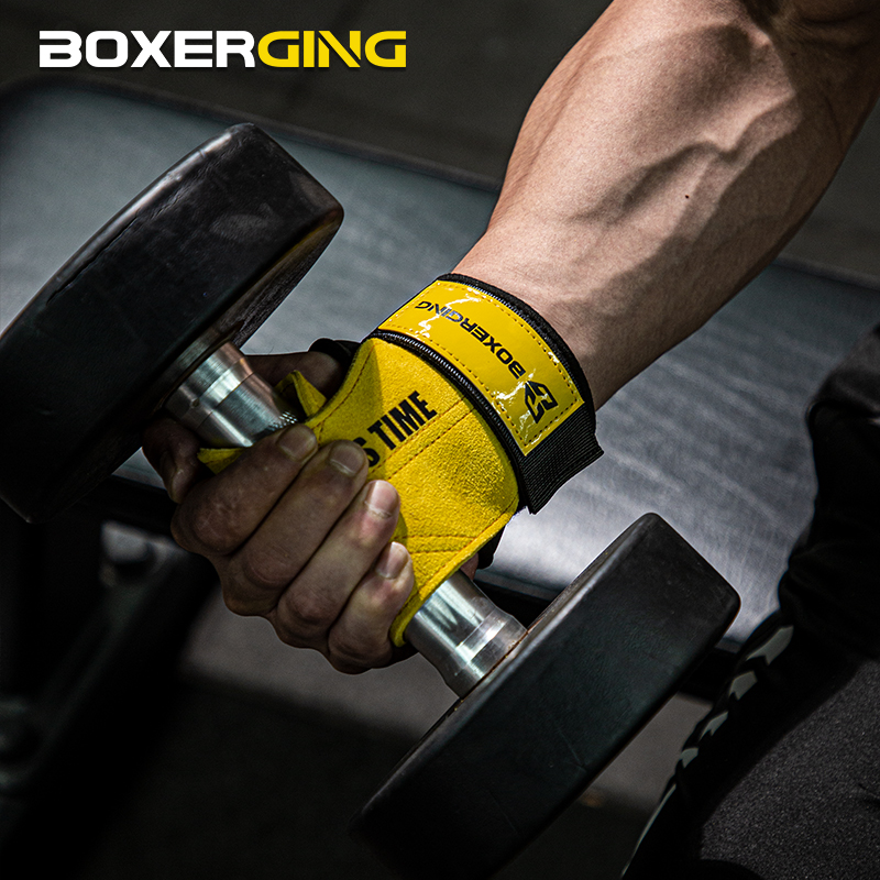 Cowhide Gym Gloves Grips Anti- - Crossfit Workout Gear บทวิจารณ์และราคา