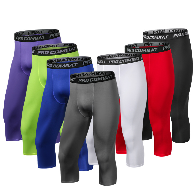 Men Tight 3/4 Cropped Pants Co - Best Crossfit Gear บทวิจารณ์และราคา