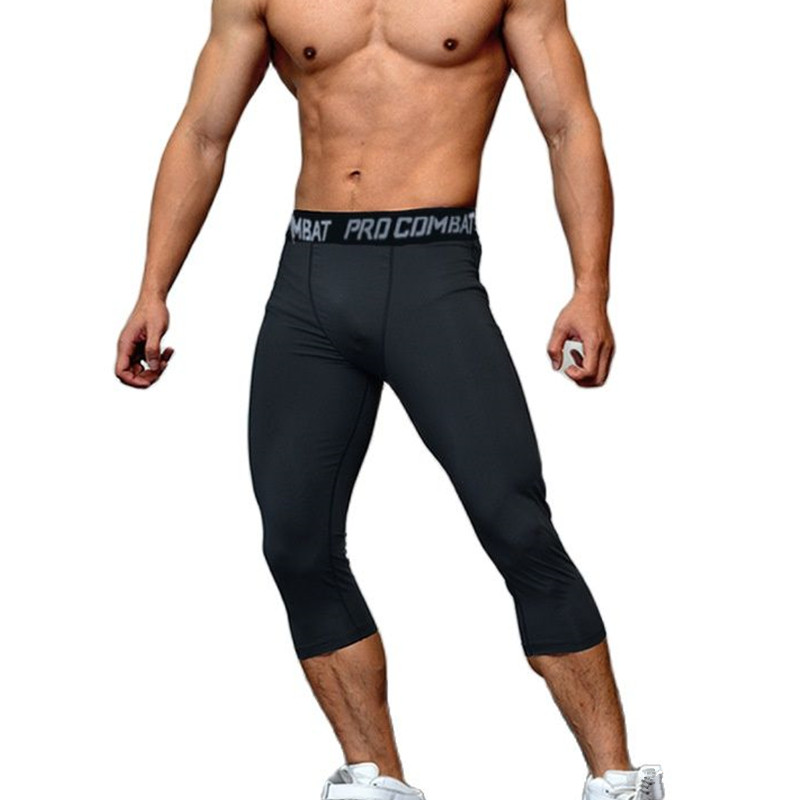 Men Tight 3/4 Cropped Pants Co - Best Crossfit Gear บทวิจารณ์และราคา