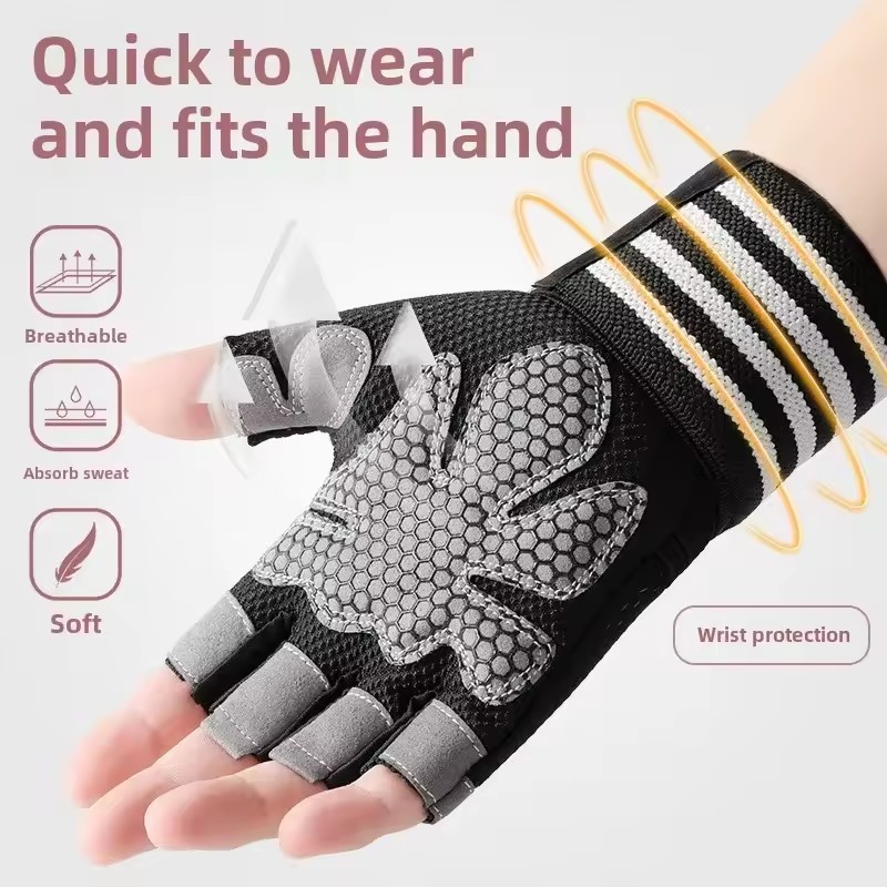1 Pair Dumbbell Gloves Men Wom - Crossfit Workout Gear บทวิจารณ์และราคา