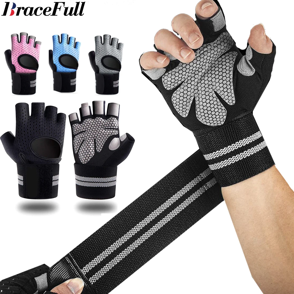 1Pair Half Finger Gym Fitness  - Crossfit Workout Gear บทวิจารณ์และราคา