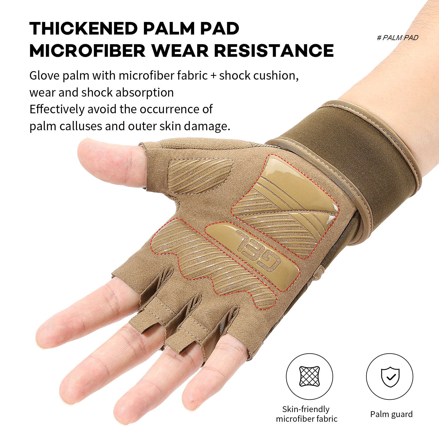 Cycling Gloves Half Finger Gym - Crossfit Workout Gear บทวิจารณ์และราคา