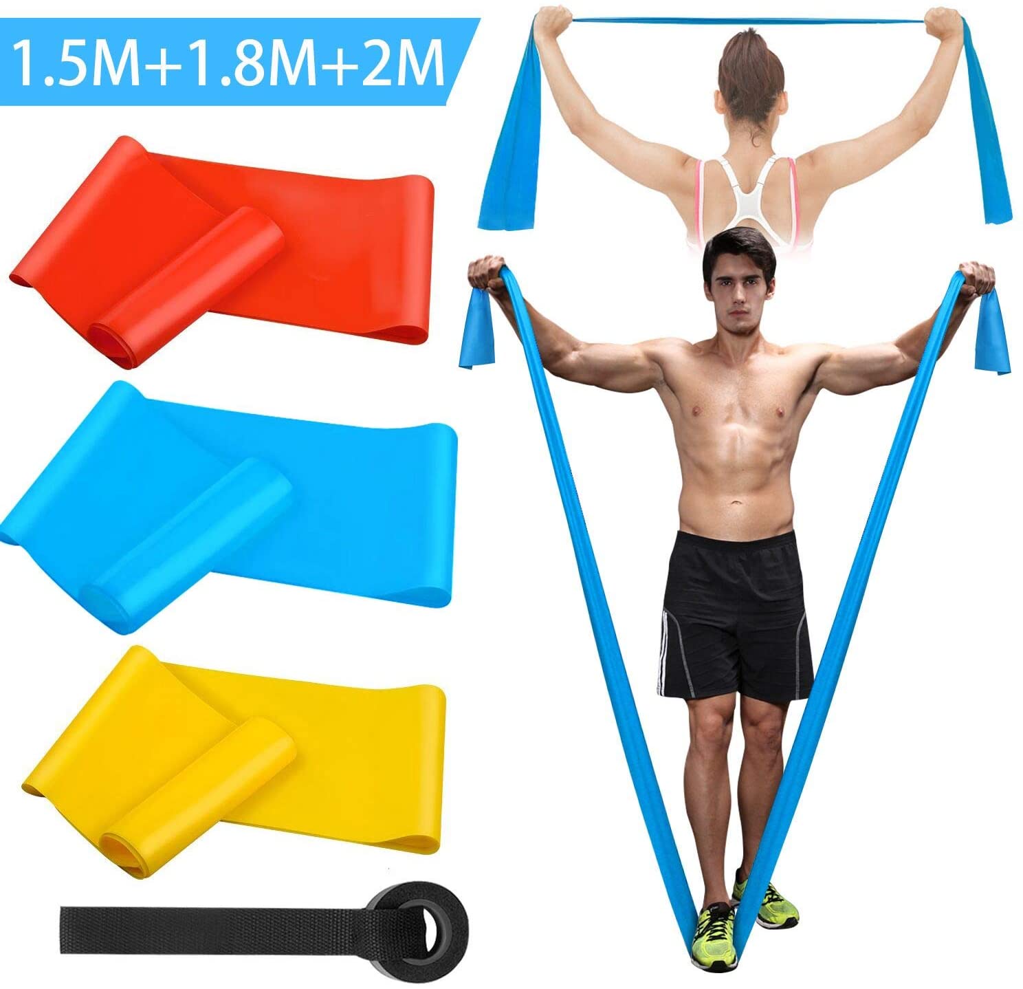 Elastic Fitness Bands 3Pcs Res - Crossfit Workout Gear บทวิจารณ์และราคา